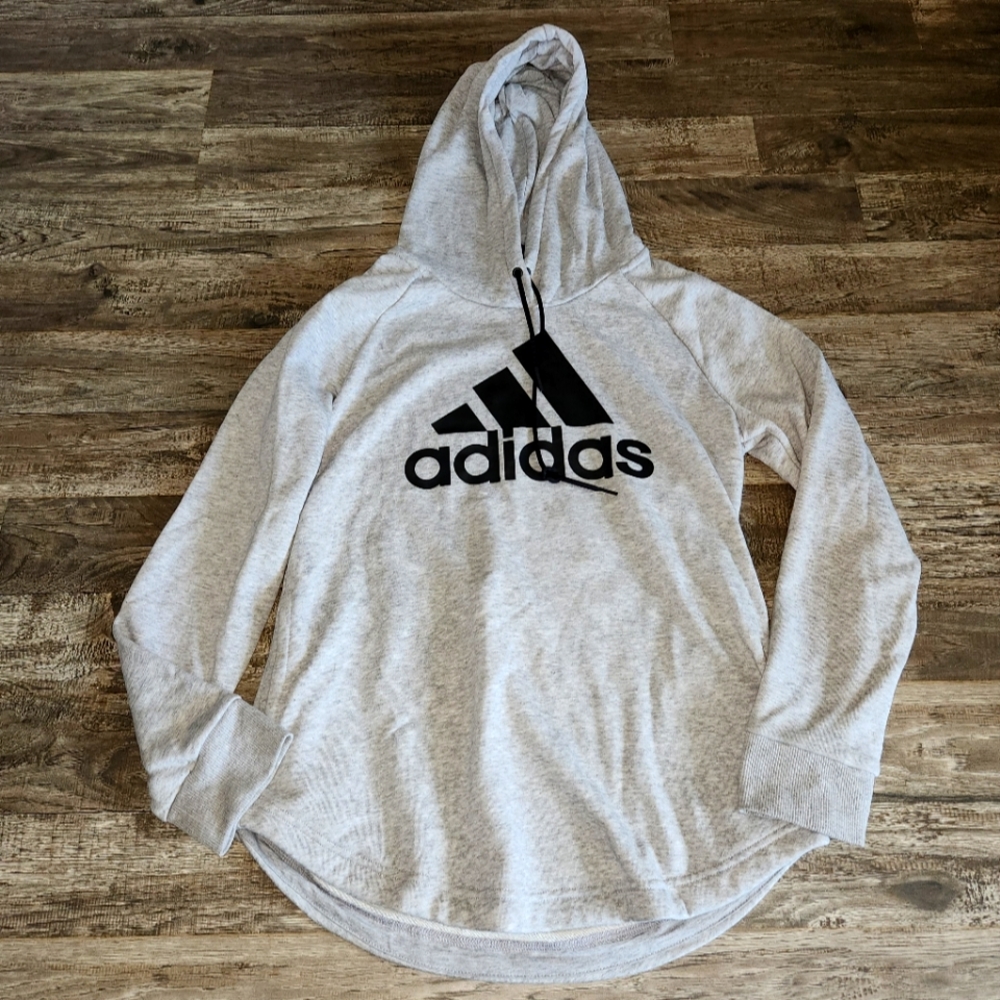 adidas Gray Hoodie Sweatshirt